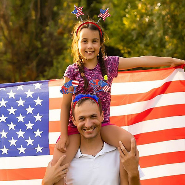 Usa Independence Day Huvudbonader Glad amerikanska självständighetsdagen Heja Usa 4 juli 2023 Fest Gör det själv Nationaldagen Flagga Hårband L