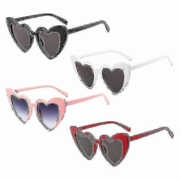 Dameformede solbriller Retro Gradient Eye Glasses White
