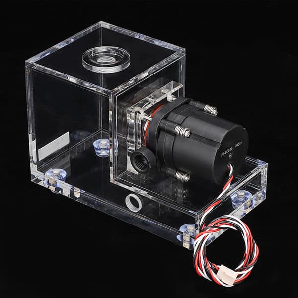 Transparent PC vattenpump med akrylkyltank - 600L/H