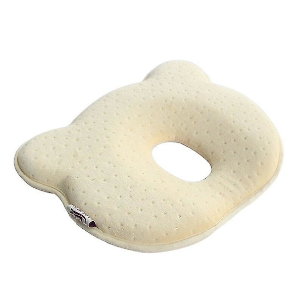 Babypude Memory Foam Nyfødt baby åndbare formende puder for at forhindre fladt hoved ergonomisk Yellow