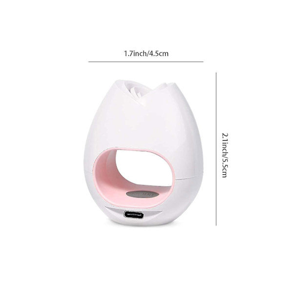 Uv Led Nagellampa Mini Vit USB Gel Nagellampa 16w Bärbar Rosform Nageltork För Gel Naglar Vit white