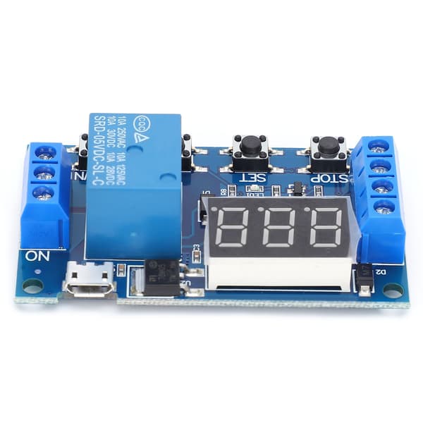 Reläkort Cykel Timing Krets Brytare Timer Fördröjning Trigger Modul 6‑30V Micro USB 5V