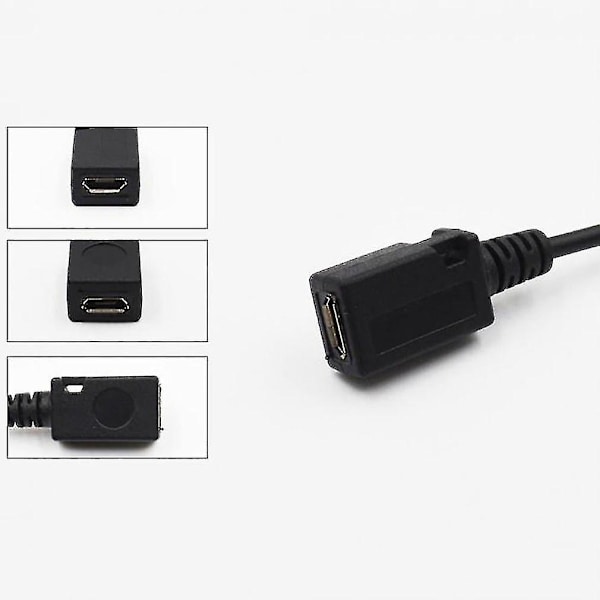 1 i 2 Otg Micro USB Host Power Y Splitter USB Adapter Till Mirco 5 Pin Hane Hona Kabel Slitstark Micro USB Otg Kabel