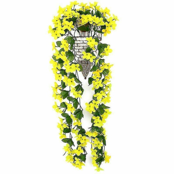 Hengende kunstig blomst vintreet gul Yellow
