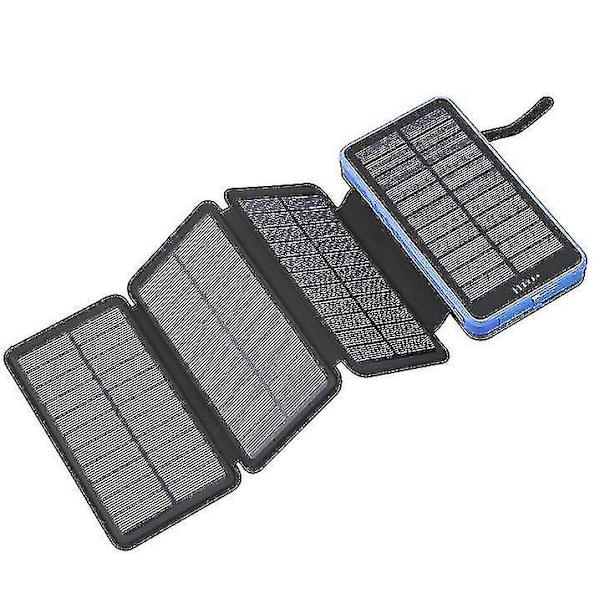Trådlös Power Bank Solar Power Bank 10000mah Power Bank Power Bank med stor kapacitet black