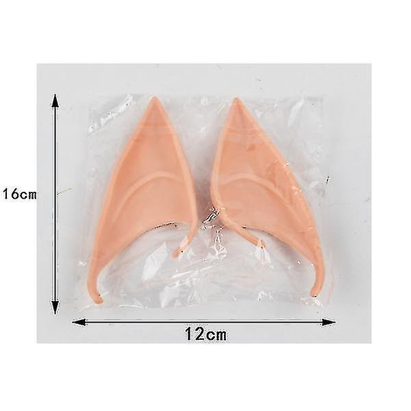 Halloween Elf Ears Jul Elf Ears Cosplay Festtillbehör Rekvisita Latex Dans 10st