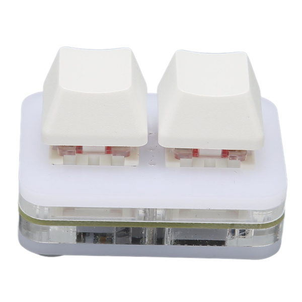 USB 2 Key Mini Keypad Brugerdefineret RGB LED Baggrundslys Makro Programmering Tastatur til Windows til OS X til Linux Hvid