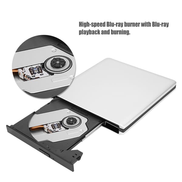 Ekstern USB 3.0 Blu-ray DVD CD BD-brenner for bærbar PC