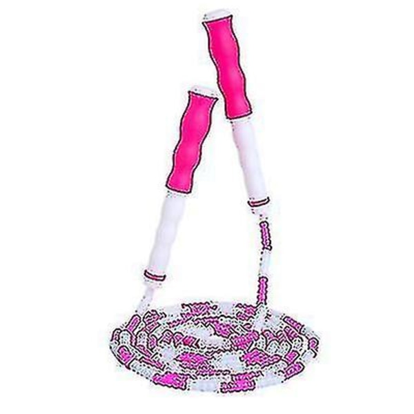 Hoppetau med mykt perler og justerbar seksjon hoppetau uten floker Fitness sportsutstyr pink
