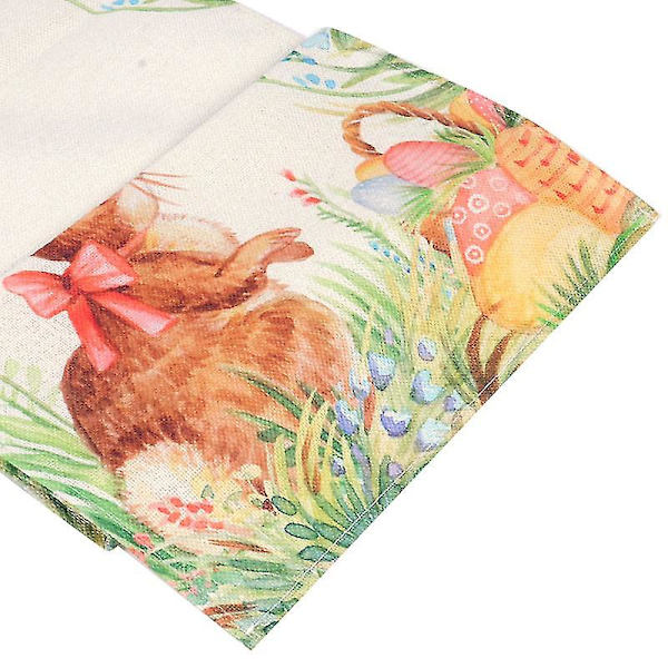 Glad påskhare Printed Bordslöpare Påskägg Bordsduk Kanin 1st bordstablett 1pc placemat