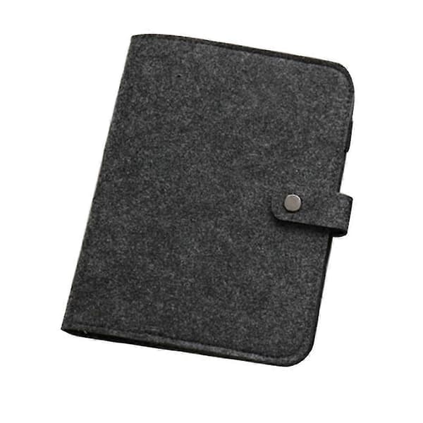 Diary Exquisite A5/A6 Handwriting Exercise Filt Notebook Loose-Sheet Stationary Dark Gray A6