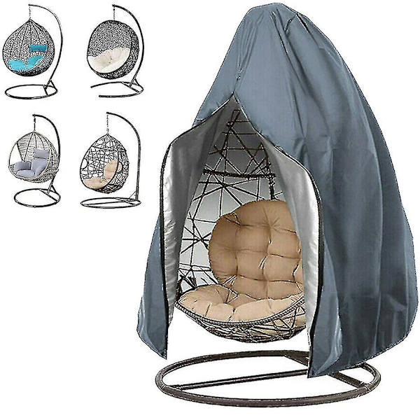Patio riippuva tuolin cover, vedenpitävä Egg Swing tuolin cover 45,3 * 74,8 harmaa 45.3*74.8 Gray