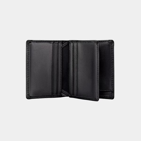 【BQ】Phonet Ægte Læder Pung Kortholder 105*80 mm Sort Black Black one size