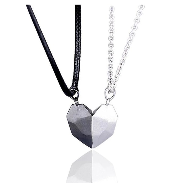 Two Souls One Heart Pendant Necklaces For Couple Wishing Stone