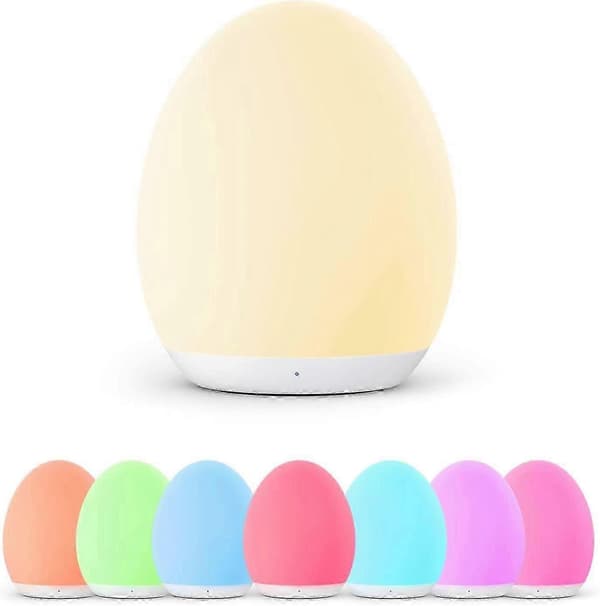Vava LED for barn, USB-oppladbart søvnhjelpemiddel i silikon, berøringskontroll, dimbar, skiftende lampe for