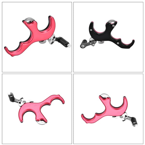 3-fingergrep Tommel Caliper Trigger Bueutløserhjelp for Compoundbue Mørkeblå