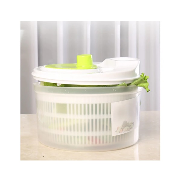 Sallad Spinner Bladtork Sallad Grönsaker Drainer Dehydrator Köksredskap-Grön