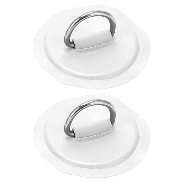 D-Ring Pad Patch PVC Uppblåsbar Båt Flotte Dinghy Kanot Surfbräda Kajak Fästning Vit