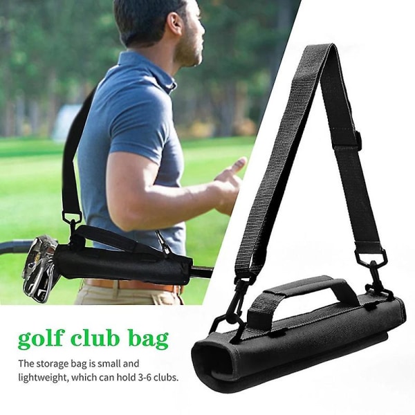 Mini lättvikts golfklubbsväska i nylon Bärväska Driving Range Resväska Golfträningsväska med justerbara axelremmar BK