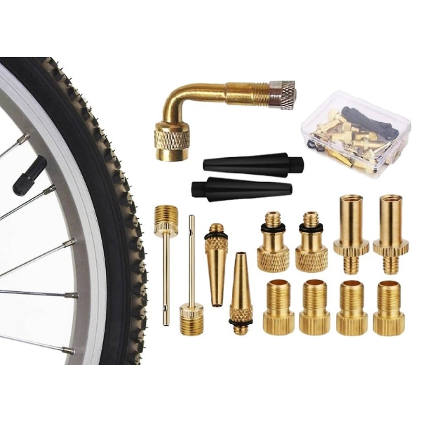15 stk. Cykelventiladapter Cykelventilpumpeventiladaptere Stik