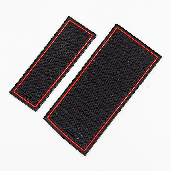 Trådlös billaddare Center Console Armstöd Förvaringsbox Hållare Container Förvaringsbricka Red