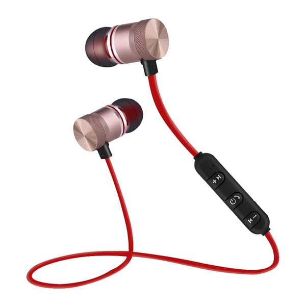 Trådløse Bluetooth Sportshovedtelefoner Headset til iPhone Android - Guld