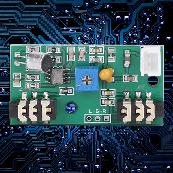 Mikrofon Board Forstærker Modul Lydsignal Forstærkning Justerbar Gain DC 2.6V til 10V