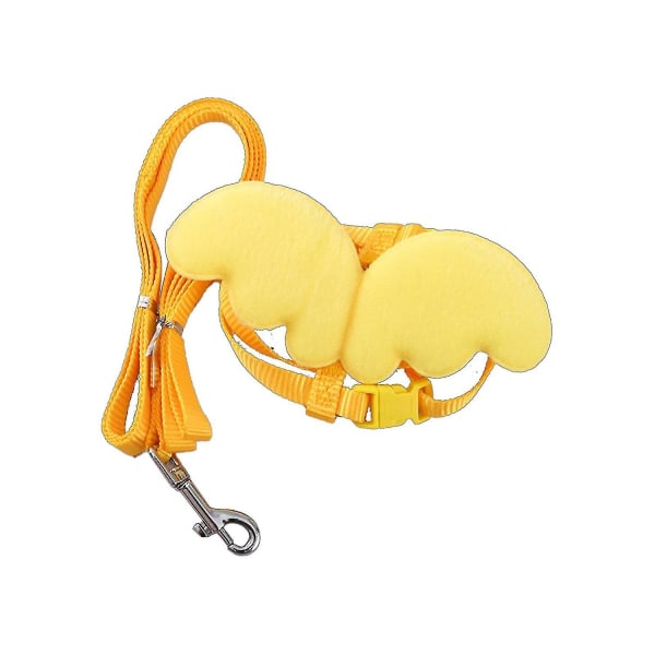 Design Anksele Flexibelt spänne Enfärgad Långt rep Anksele för djur S Gul