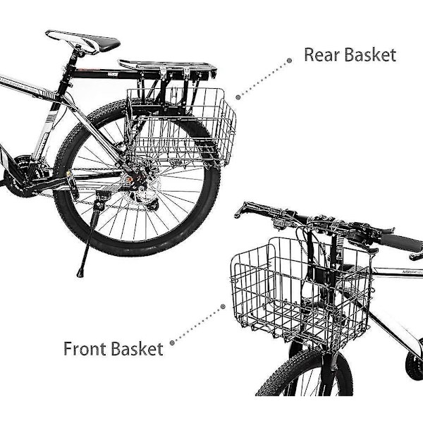 Mountain Bike Basket Foldbar Metal Mesh Cykelkurv Front Fold Bag