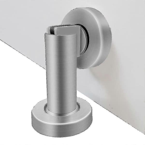 Moderne magnetisk dørstopper i børstet rustfritt stål Silver