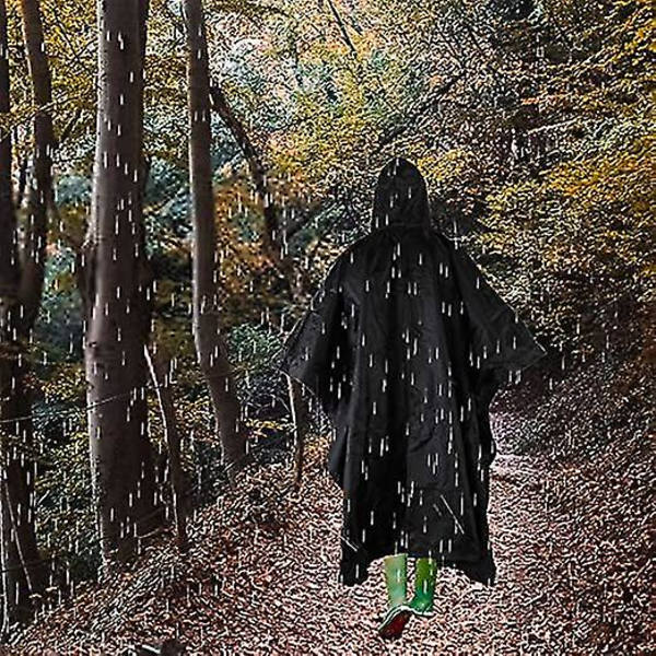 Tre-i-ett multifunktionell regnkappa utomhus ryggsäck Poncho