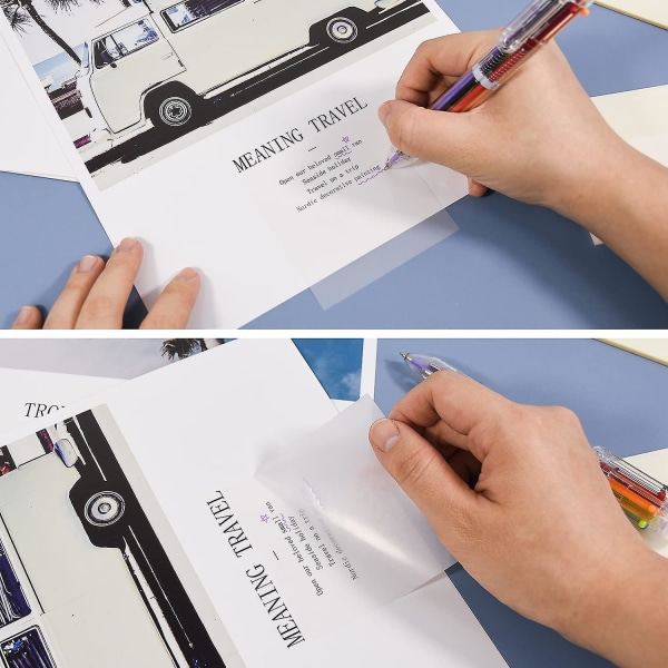 ny stil 100pcs Transparent Sticky Notes Self-stick Note Pads