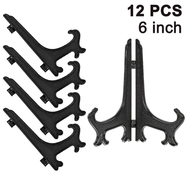 12 stk. Plast staffeli Pladestativer, tallerkenstativer, foldeplader