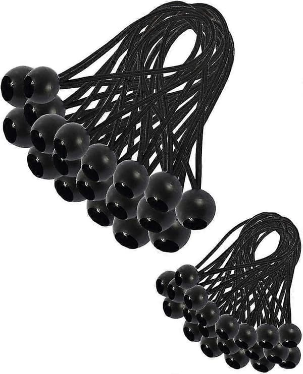 30 delar elastisk spännare, presenningsspännare, elastisk bungee, elastisk spännare för paviljong, gardinförlängningssele 200 mm