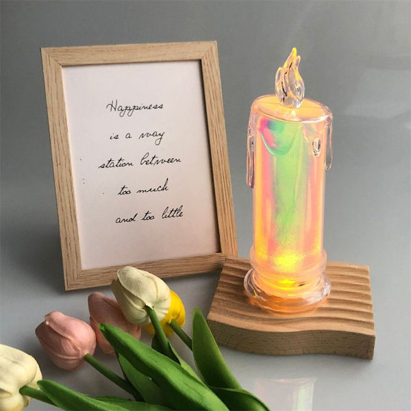LED-ljus "Pillar Candles, flamlösa LED-ljus" (set med 2)