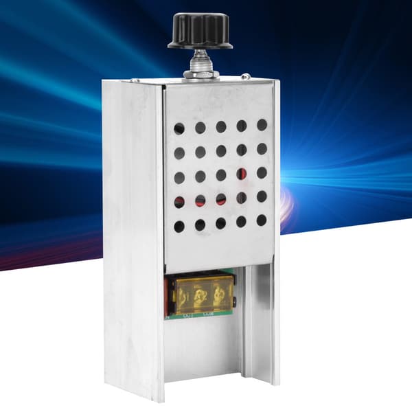 6000W 220V SCR AC Elektronisk Spenningsregulator Hastighetskontroll Dimming Termostat med Skall