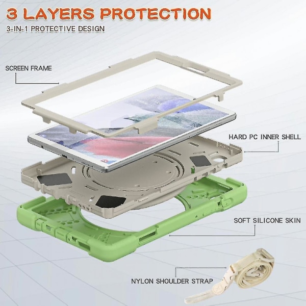 Hybrid TPU- case (B) Med 360 Swivel Kickd And Shoulder SA För Gal