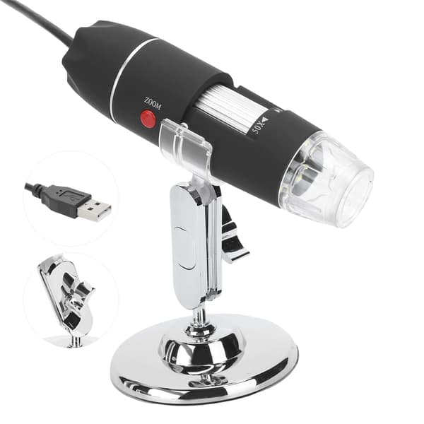 500X USB Interface Digitalt Mikroskop Justerbart 8 LED Elektron Mikroskoper med Beslag