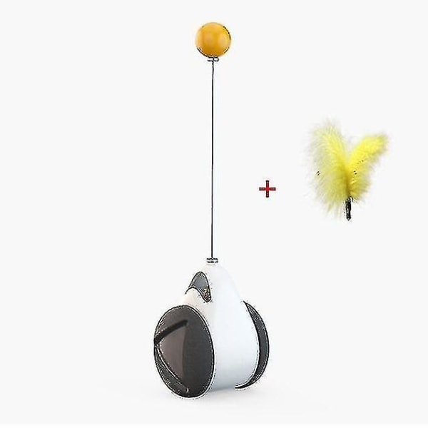 Hhcx-tumbler Swing Toys For Cats Kitten Interactive Balance Car Cat Chasing Toy With Catnip(black)