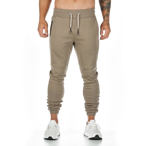 Herre fitness bomuldsbukser Khaki XL