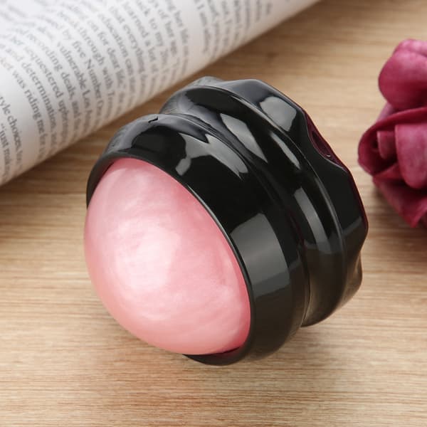 Massage Roller Ball Massager Kroppsterapi Fot Höft Avkopplande Stressreducerare (Rosa)