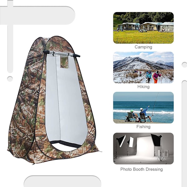 Pop Up Sekretess Tält Dusch Tält Bärbar Utomhuscamping Badrum Toalett Tält Omklädningsrum Sekretessskydd Rum för vandring och strand Sun Sh orange