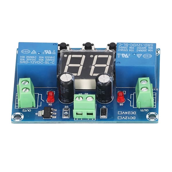 Timerrelémodul 2-kanals DC 12V Digitalt display 0-99S Syklusbryterkortkontroller