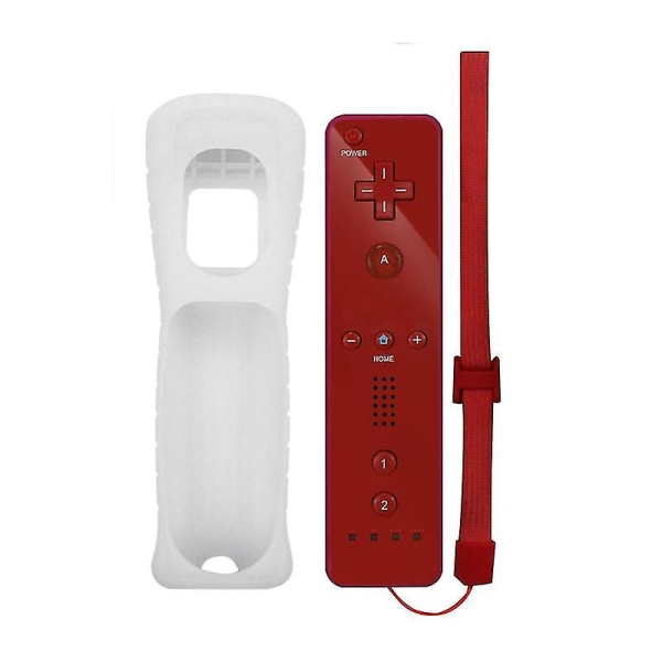 Wii Game-fjernkontroll Inbyggd Motion Plus Joystick Joypad for Nintendo Red