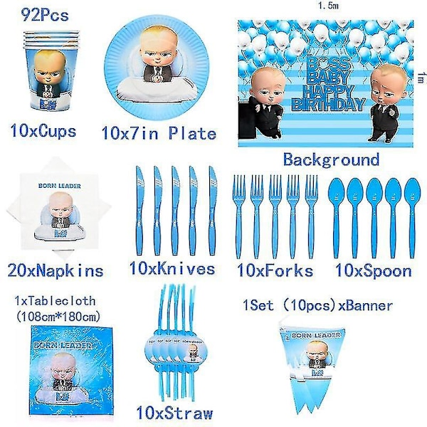 92 st Baby Boss Party Fournitures Pour Garons Baby Boss Anniversaire