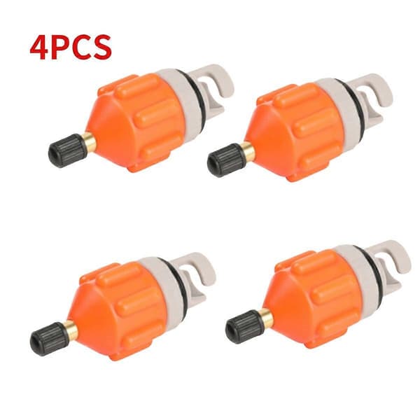 1-10 stk. luftventiladapter holdbar robåd kajak oppustelig pumpeadapter til SUP-board kajakdele tilbehør 4Pcs Orange