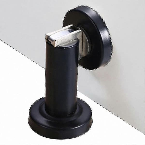 Moderne magnetisk dørstopper i børstet rustfritt stål Black
