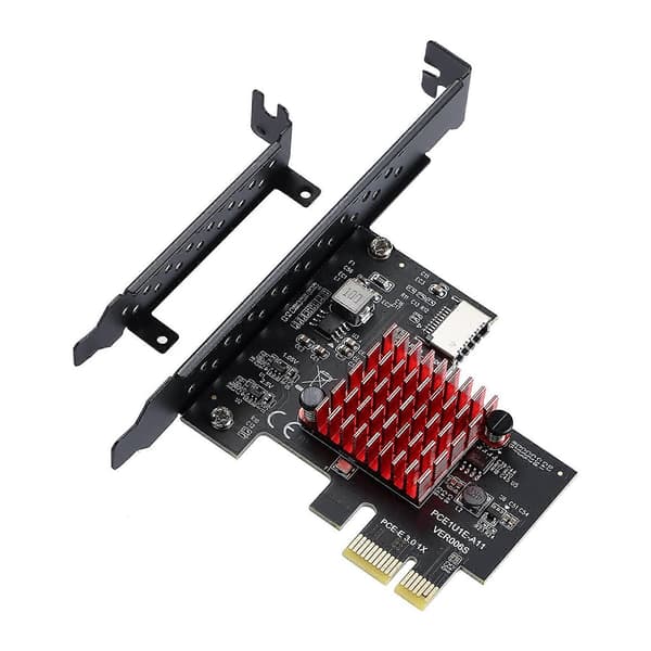PCIE USB 3.1 GEN2 Typ-E expansionskort, 10 Gbps PCI Express 3.0 1X till 20-stifts frontpanel Typ C-kontakt