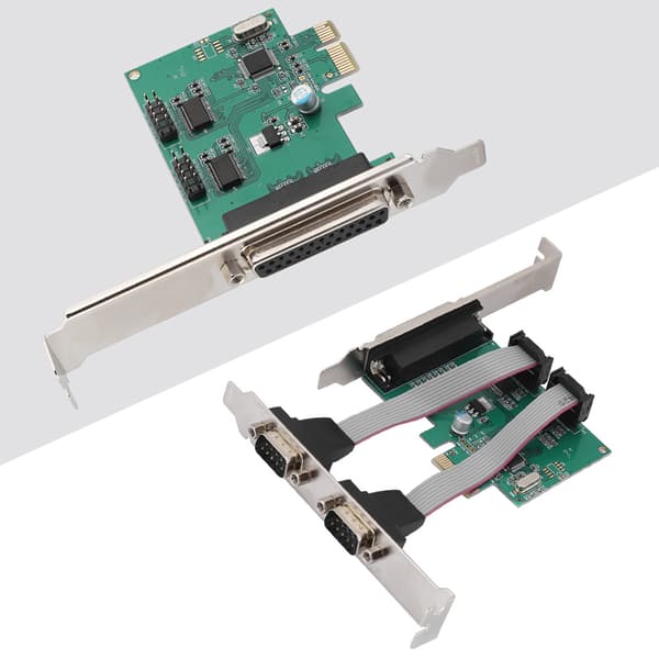 PCI-E til 2 serielle kort + 1 parallelportkort - Desktop PCI-udvidelseskort