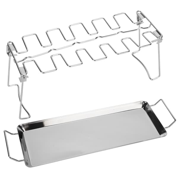 Kyllingvinge- og lårstativ med bakeutstyr, vertikal kyllinglårgrill for grilltilbehør